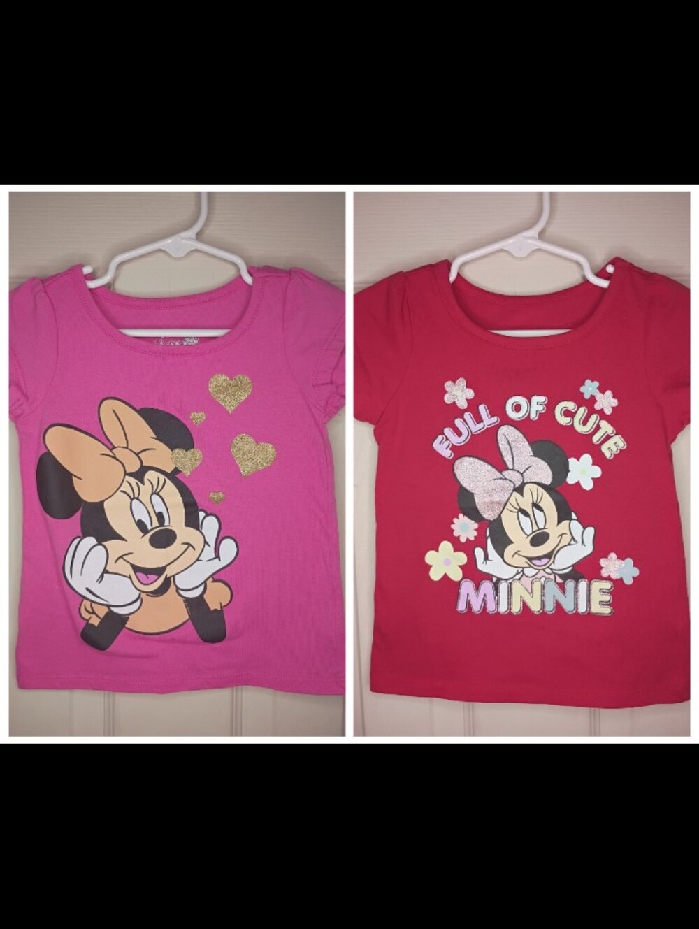 Bundle Of 2 Disney Minnie Mouse Shirts Girls Size 3T